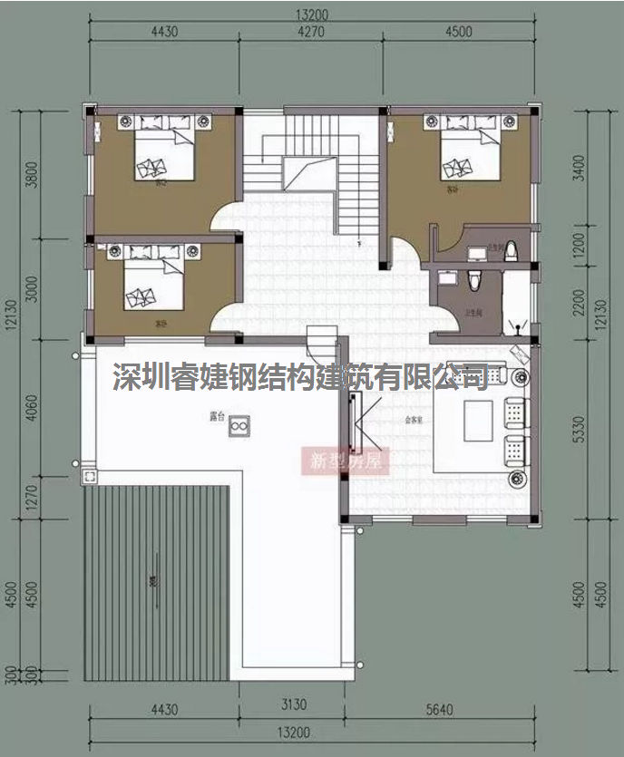 五套鄉(xiāng)間別墅小戶型，2層5臥室?guī)к噹?，超?jí)經(jīng)濟(jì)實(shí)惠（帶設(shè)計(jì)圖）(圖3)