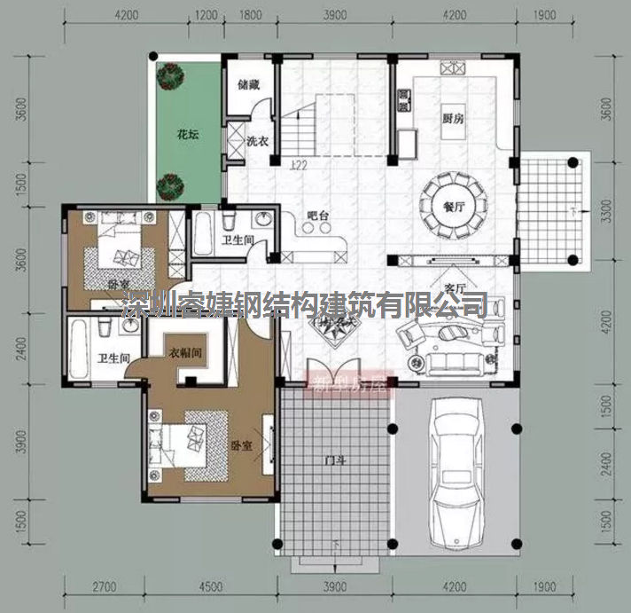 五套鄉(xiāng)間別墅小戶型，2層5臥室?guī)к噹?，超?jí)經(jīng)濟(jì)實(shí)惠（帶設(shè)計(jì)圖）(圖5)